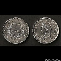 1 Franc République 1992
