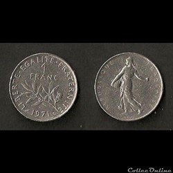 1 Franc Semeuse 1971