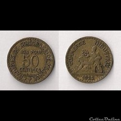 50 Cts Chambres de Commerce 1922