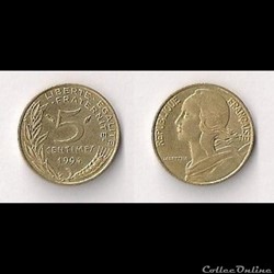 5 Cts Marianne 1994 Dauphin