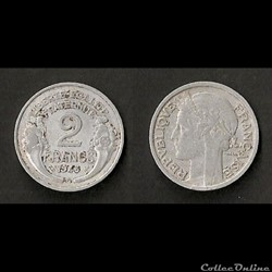 2 Francs Morlon Aluminium 1948 B