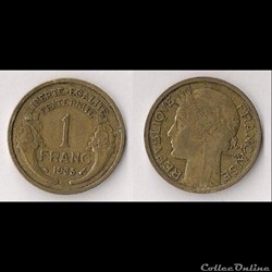 1 Franc Morlon Bronze/Alu 1935