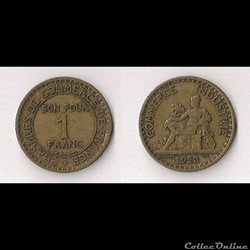 1 Franc Chambres de Commerce 1923