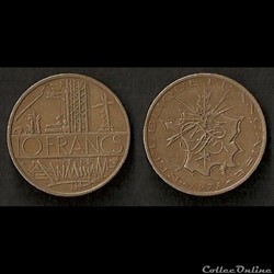 10 Francs Mathieu 1978 (Tranche B)