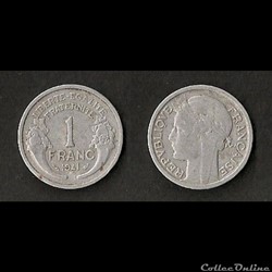 1 Franc Morlon Alu 1941 Lourde