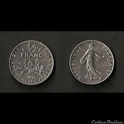 1/2 Franc Semeuse 1991