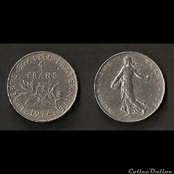 1 Franc Semeuse 1974