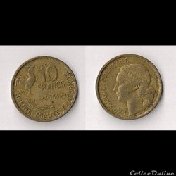 10 Francs Guiraud 1951 B