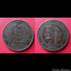 10 Cts Cérès Contremarquée "LEROY"