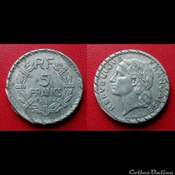 5 Francs Lavrillier mutilée