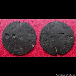 5 Cts Napoléon III Contremarquée "FEK"