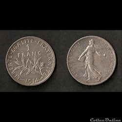 1 Franc Semeuse (Argent) 1914