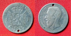 1 Fr Belge regravé "MARSEILLES"