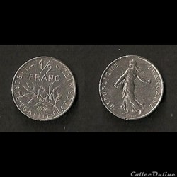 1/2 Franc Semeuse 1974