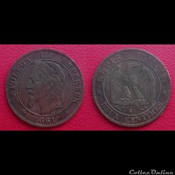 2 Cts Napoléon III Tête Laurée 1861 A
