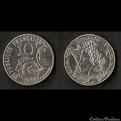 10 Francs Jimenez 1986