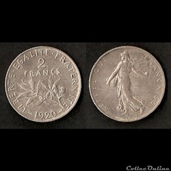 2 Francs Semeuse 1920