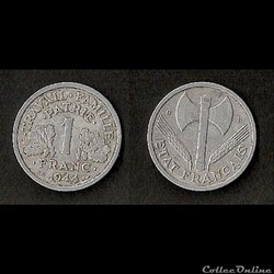 1 Franc Francisque 1944 B