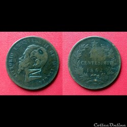 10 Centesimi contremarquée "N"