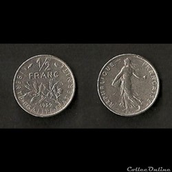 1/2 Franc Semeuse 1969