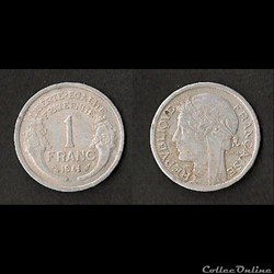1 Franc Morlon Alu 1941 Légère