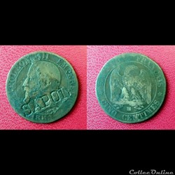 5 Cts Napoléon III Contremarquée "SAPOL"
