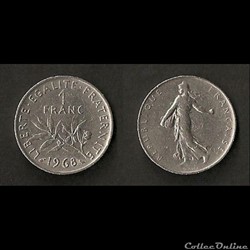 1 Franc Semeuse 1968