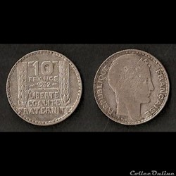 10 Francs Turin (Argent) 1932