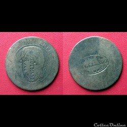 10 Cts Napoléon III Contremarquée "SERRURE GOUTTMANN BREV.S.G.DG"