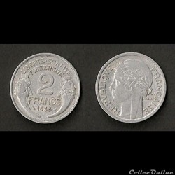 2 Francs Morlon Aluminium 1948