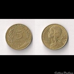 5 Cts Marianne 1980
