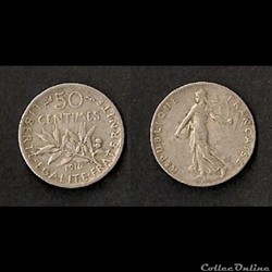 50 Cts Semeuse (Argent) 1916