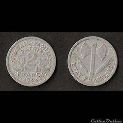 2 Francs Francisque 1944 B