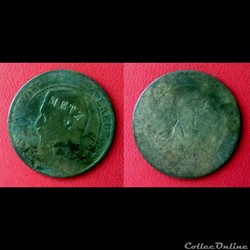 10 Cts Napoléon III Contremarquée "METZ"