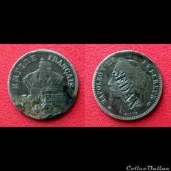 50 Cts Napoléon III contremarquée "SEDAN"