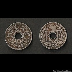 5 Centimes Lindauer 1936
