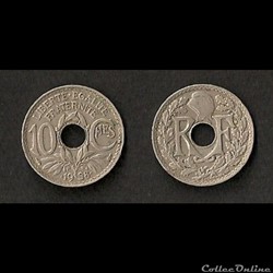 10 Cts Lindauer Maillechort .1938.