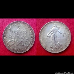 2 Francs Semeuse 1916