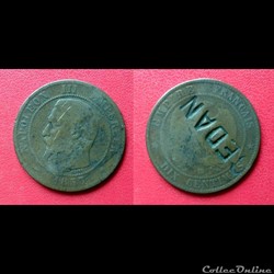 10 Cts Napoléon III Contremarquée "SEDAN"