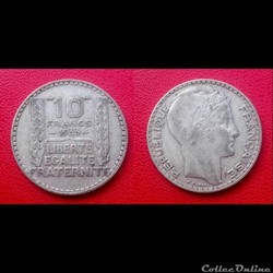 10 Francs Turin (Argent) 1933