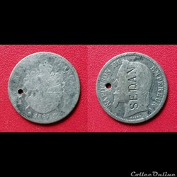 1 Franc Napoléon III contremarqué "SEDAN"