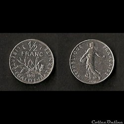1/2 Franc Semeuse 1992
