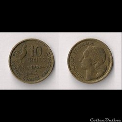 10 Francs Guiraud 1954 B