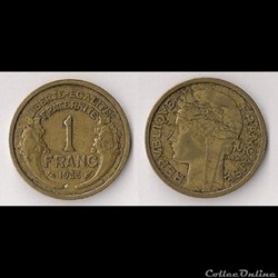 1 Franc Morlon Bronze/Alu 1933