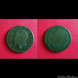 10 Centesimi Victor emmanuel II Contremarquée d'un B