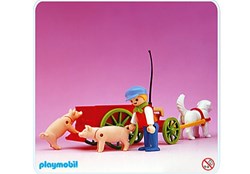 Enfant Et Cariole Aux Cochons Complet Sans Boite 5505 Playmobil n°58