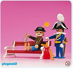 Le Clochard Sur Son Banc Et Gendarme En Boite Neuve 5508 Playmobil n°30