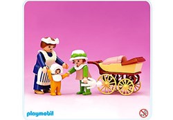 La Nurse Avec Landau Et Fillette BOITE OUVERTE COMPLET 5502 Playmobil n°47