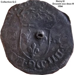 Douzain aux deux H, 2e type 1594