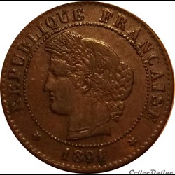 1 Centime Cérès 1891 A